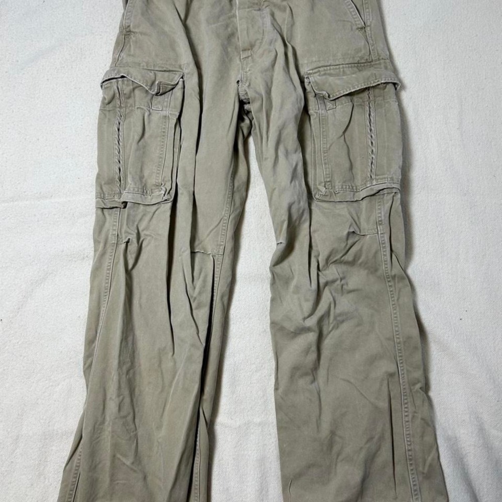 Vintage Abercrombie Fitch Twill 6 Pocket Cargo Pants khaki Mens 32LSkater Grunge